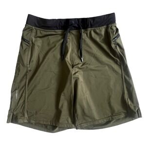 Hylete Performance Training Athletic Crossfit Shorts Mens M Green Black